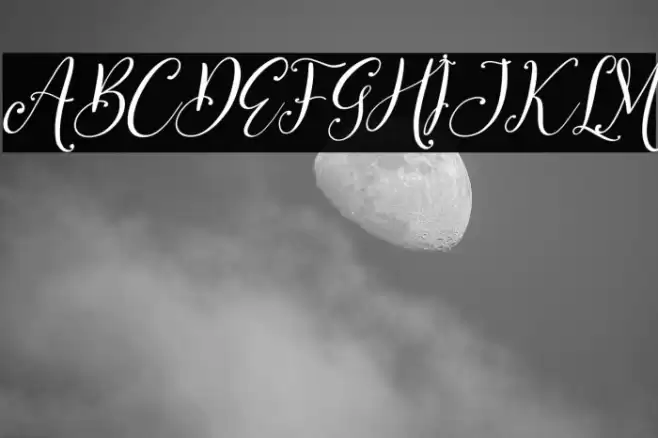 Benttaria Delissha Italic Font examples