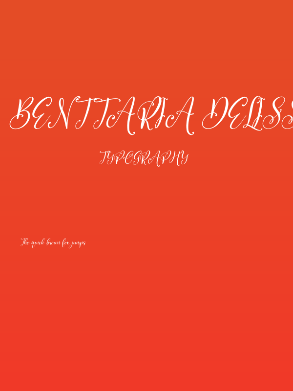 Benttaria Delissha Italic Poster