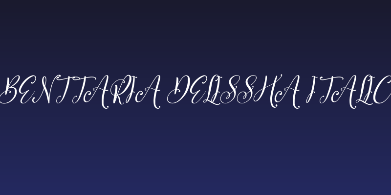 Benttaria Delissha Italic Social Header