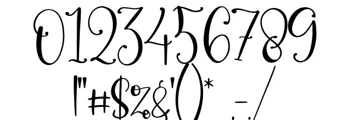 Benttaria Delissha Font OTHER CHARS
