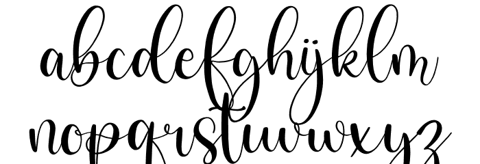 Benttaria Delissha Font LOWERCASE