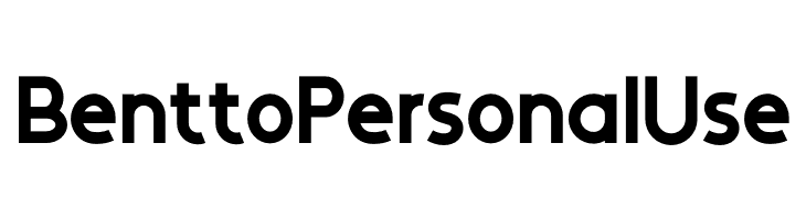 Bentto Personal Use  Descarca Fonturi Gratis