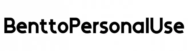 Bentto Personal Use  Frei Schriftart Herunterladen