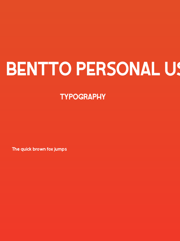 Bentto Personal Use Poster