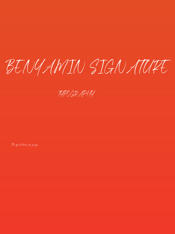 Benyamin Signature Poster