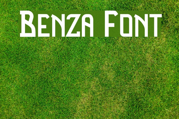 Benza Font examples