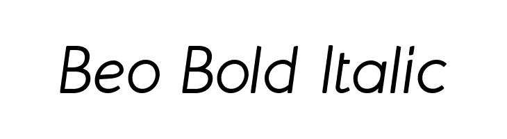 Beo Bold Italic Font
