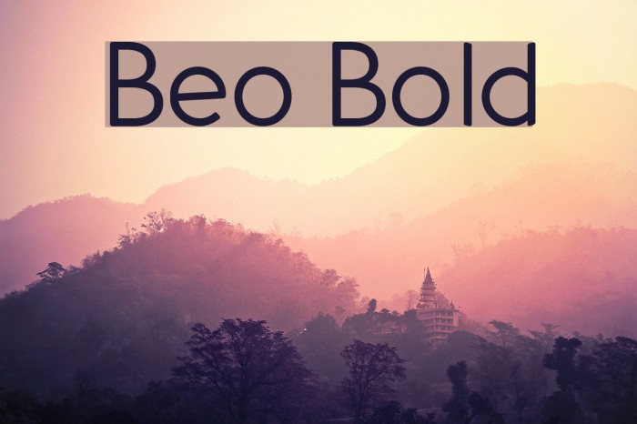 Beo Bold Font examples