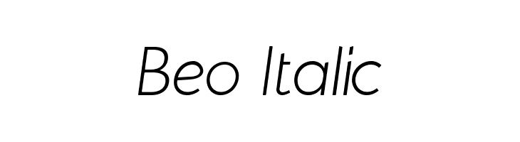 Beo Italic Font