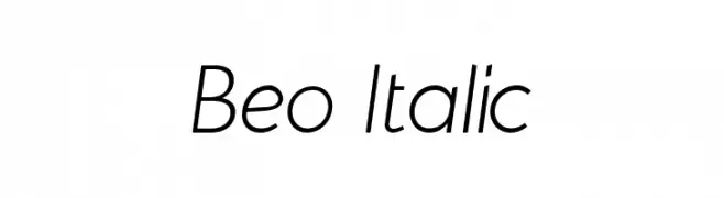 Beo Italic  baixar fontes gratis
