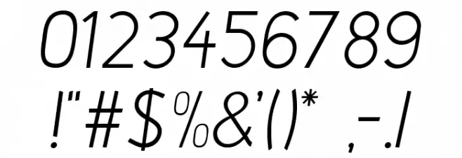 Beo Italic Font OTHER CHARS