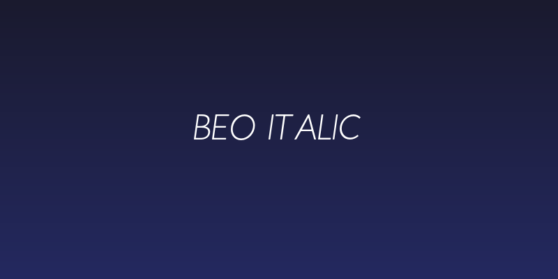 Beo Italic Social Header
