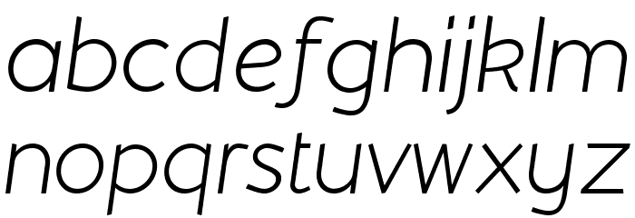 Beo Italic Font LOWERCASE