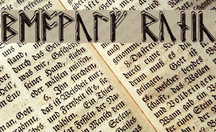 Beowulf Runic Font examples