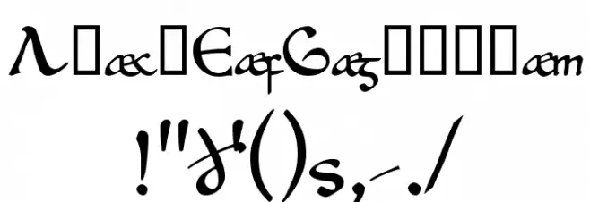 Beowulf1Alt Font OTHER CHARS