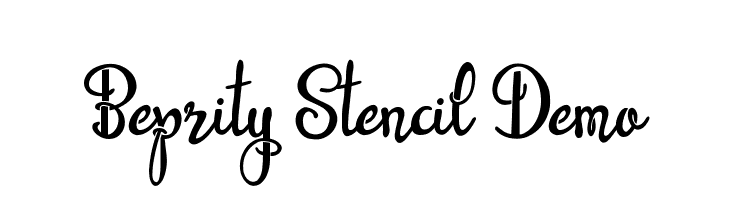 Beprity Stencil Demo  नि: शुल्क फ़ॉन्ट्स डाउनलोड