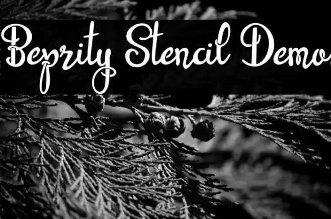 Beprity Stencil Demo Font examples