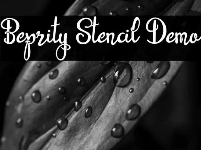 Beprity Stencil Demo Font examples