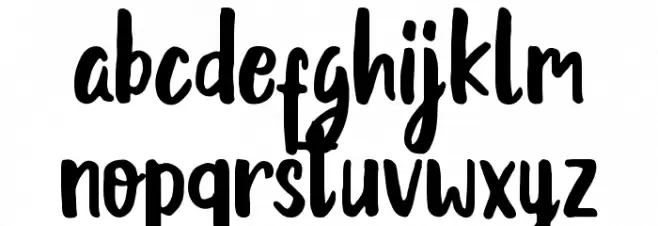 Berallya Schriftart Kleinbuchstaben