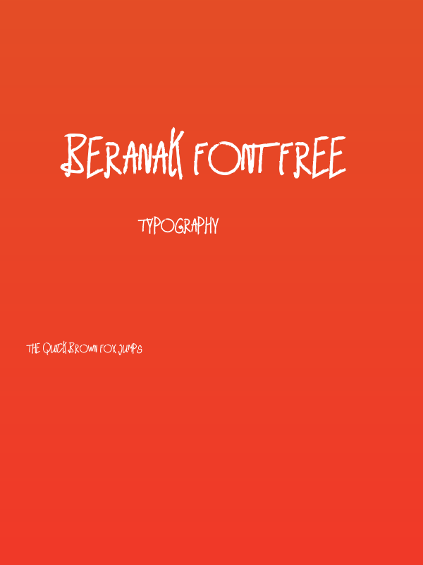 Beranak Font FREE Poster