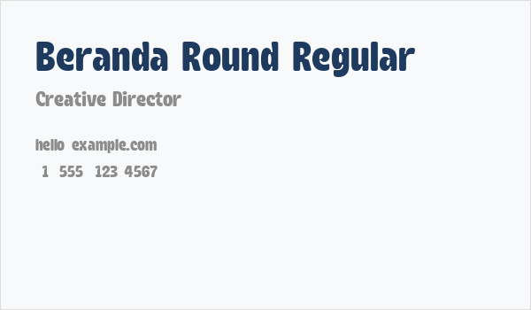 Beranda Round Regular Business Card