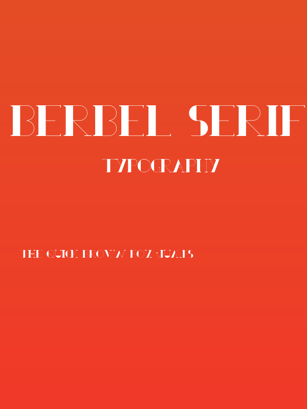Berbel Serif Poster