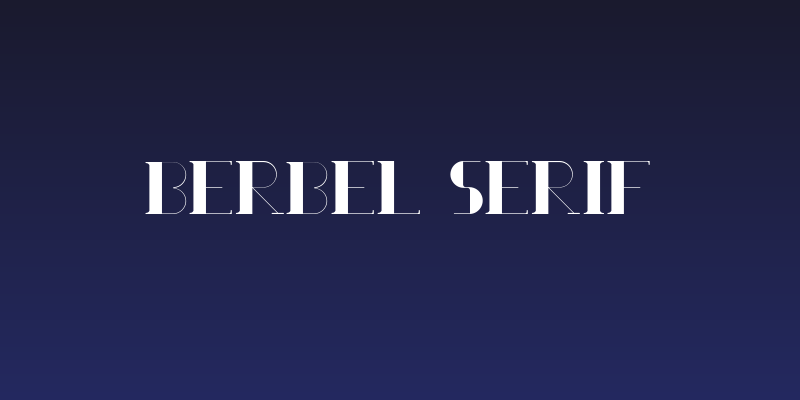 Berbel Serif Social Header