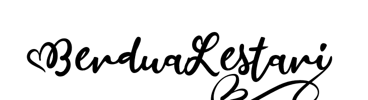 BerduaLestari_  Frei Schriftart Herunterladen