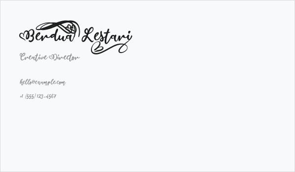 Berdua\Lestari_ Business Card