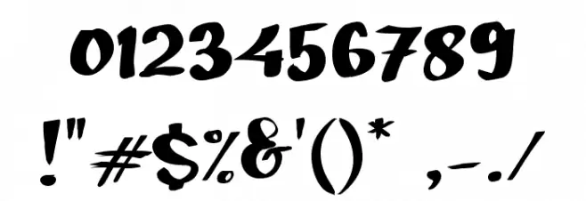 Berduka_Cita Font OTHER CHARS