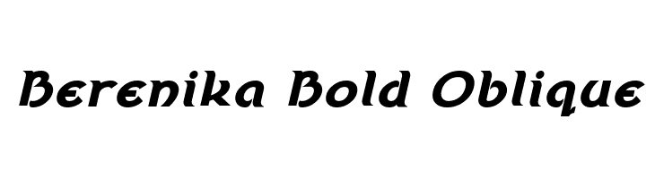Berenika Bold Oblique  Скачать бесплатные шрифты