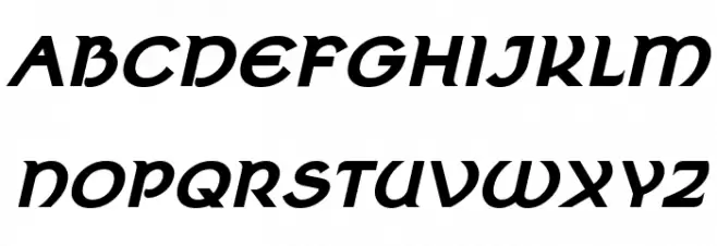 Berenika Bold Oblique फ़ॉन्ट अपरकेस