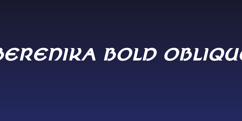 Berenika Bold Oblique Social Header