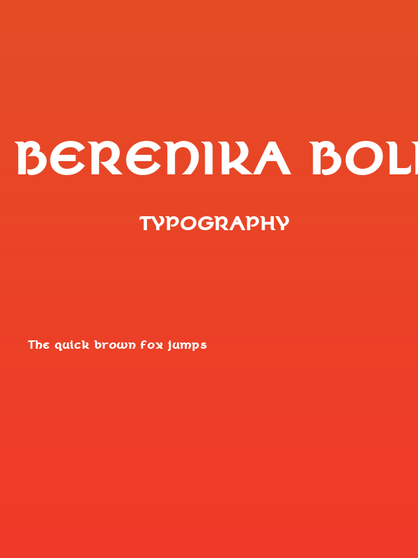 Berenika Bold Poster