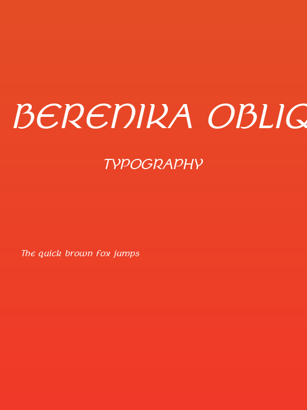 Berenika Oblique Poster