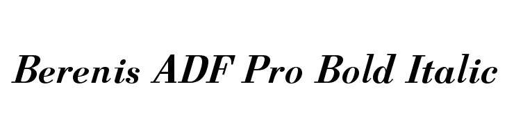 Berenis ADF Pro Bold Italic Font