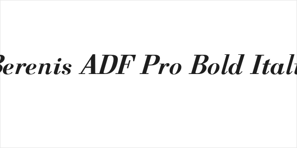 Berenis ADF Pro Bold Italic Logo