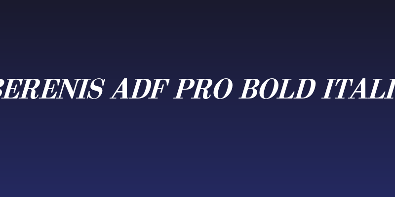 Berenis ADF Pro Bold Italic Social Header