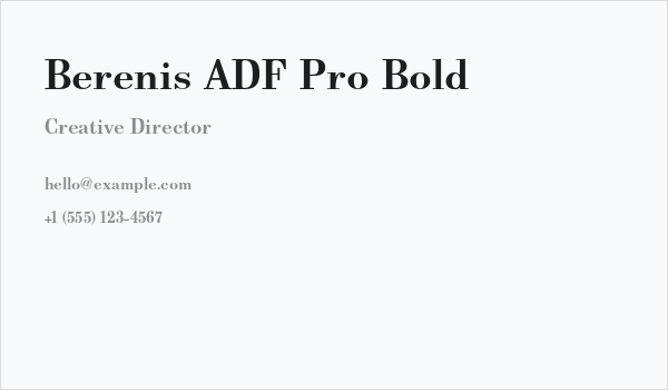 Berenis ADF Pro Bold Business Card
