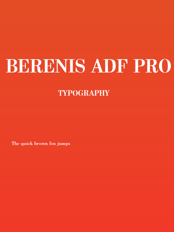 Berenis ADF Pro Bold Poster
