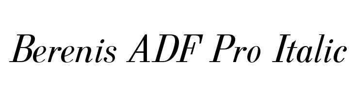 Berenis ADF Pro Italic Font