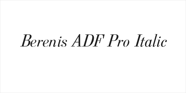 Berenis ADF Pro Italic Logo