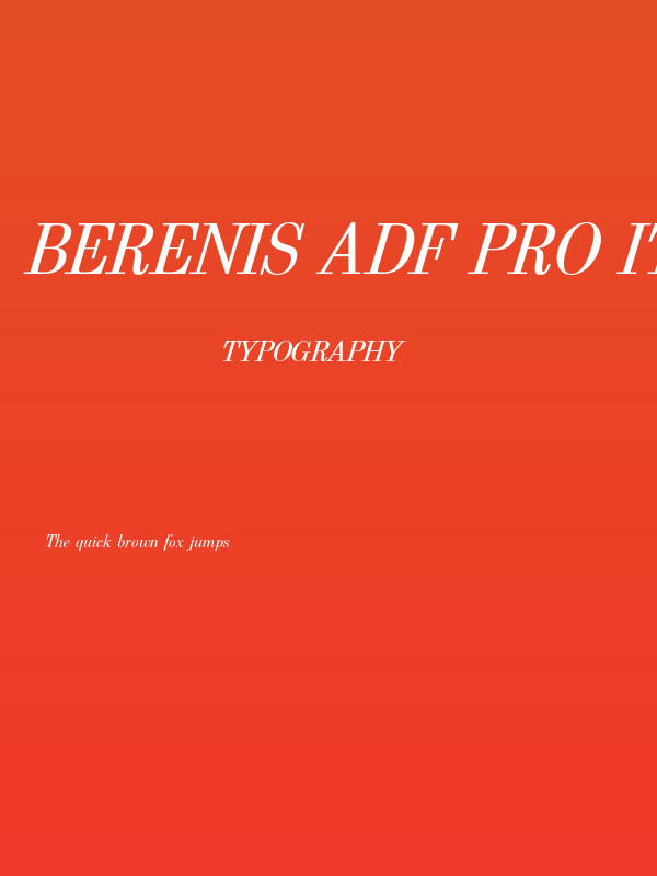 Berenis ADF Pro Italic Poster