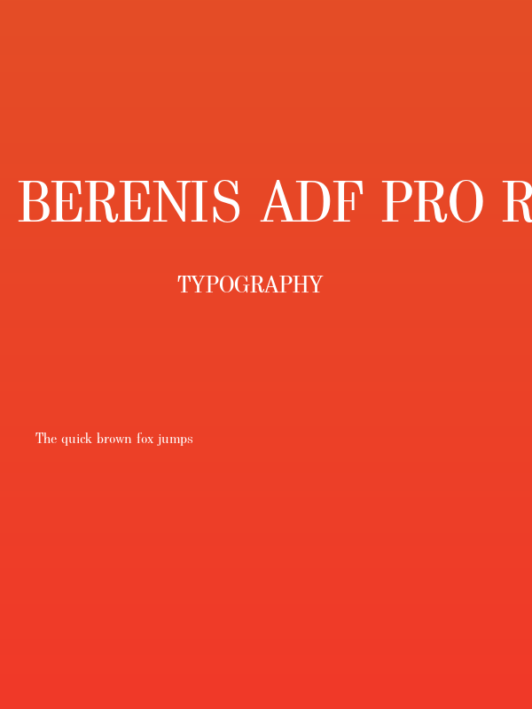 Berenis ADF Pro Regular Poster