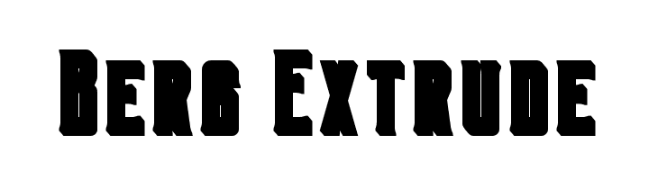 Berg Extrude  Free Fonts Download