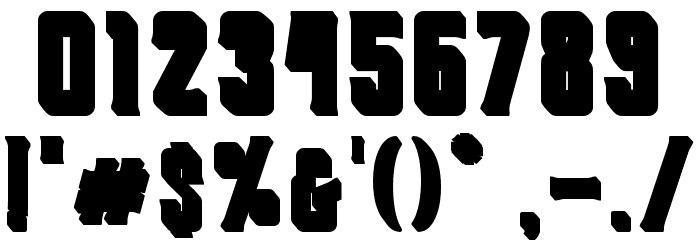 Berg Extrude Font Alte caractere