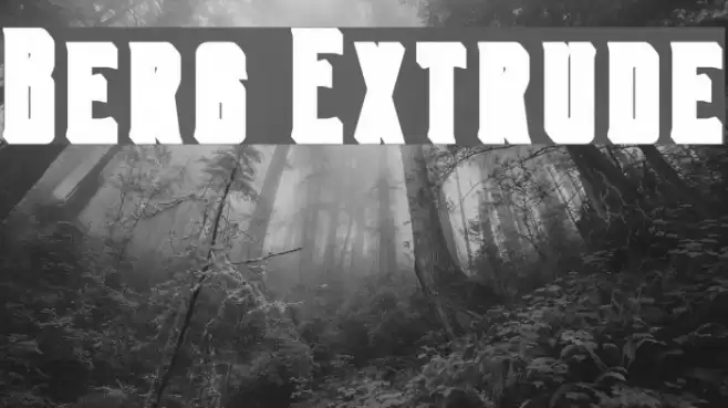 Berg Extrude Font examples