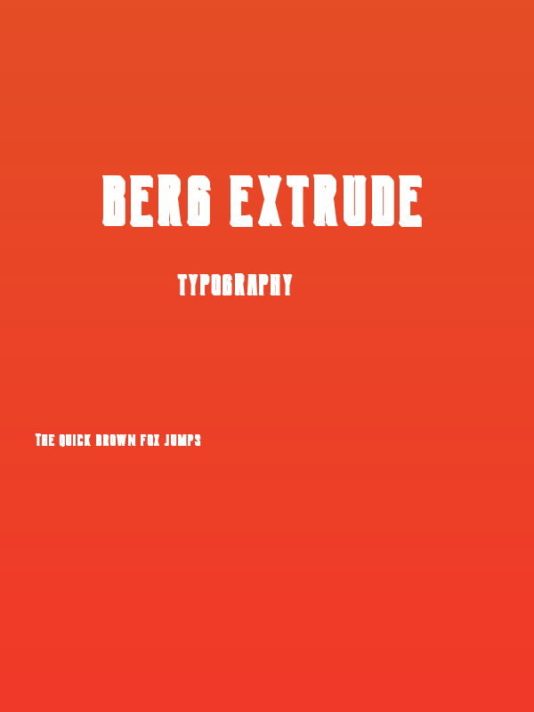 Berg Extrude Poster