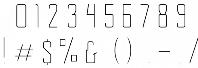 Berg Inline Font Alte caractere