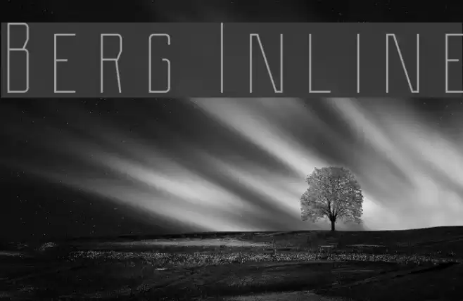 Berg Inline Font examples